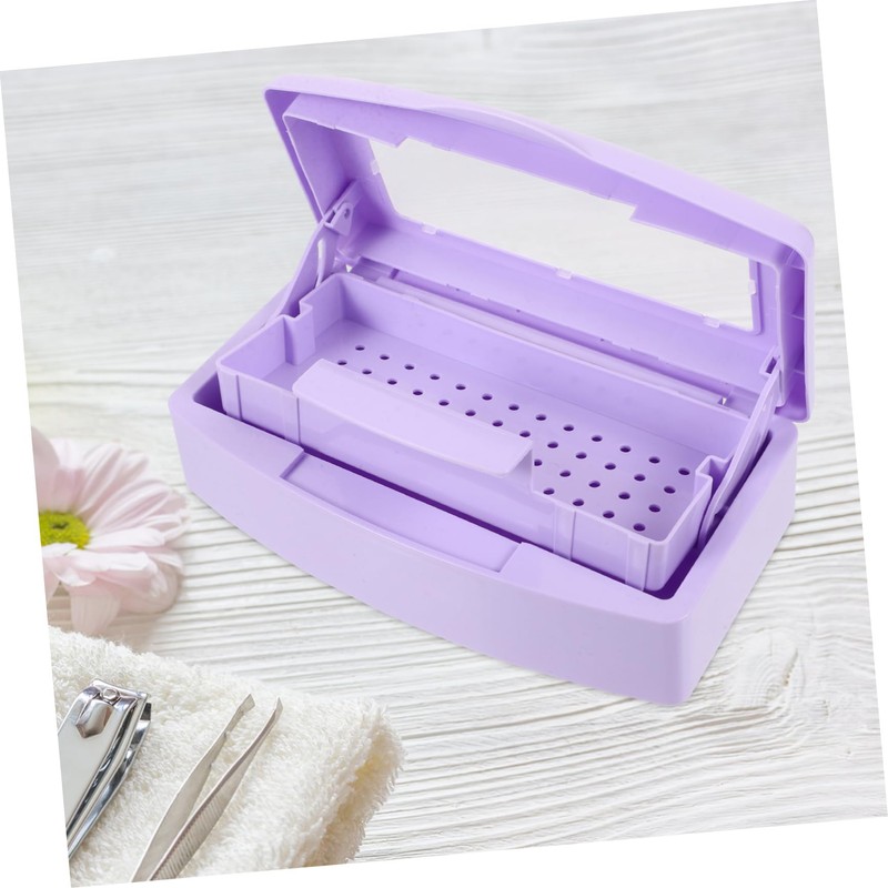 Healeved Manicure Tool Cleaning Case Nail Art Tools Sterilizer Non-slip