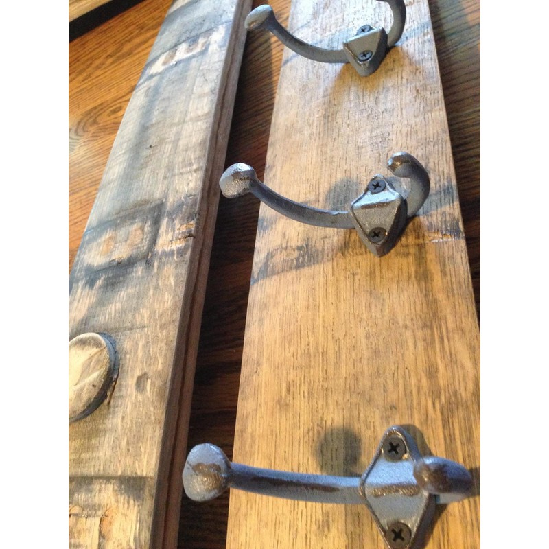 Kentucky Bourbon Barrel Stave Hook Rack