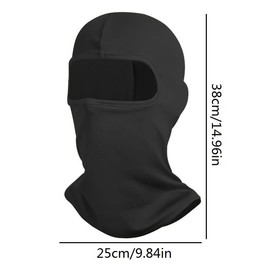 KOMUNJ Ski Mask, Balaclava for Men and Women, Neck Gaiter, UV Protection, Windproof, Warm, for Motorcycling, Snowboarding, Cycling, Outdoor Sports, black