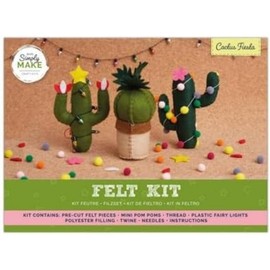 Simply Make Felt Cactus - Set of 3, Felting Craft Making Kit for Adults and Older Kids, Make Lovely Decorations for Your Home, Kitchen Accessories, Felt Crafts Make A Great Present, Ideal Hobbies