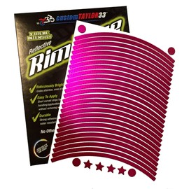 customTAYLOR33 Special Edition Hot Pink High Intensity Grade Reflective Copyrighted Safety Rim Tapes - (Must Select Your Rim Size) (29" (TIRE Size, for Bicycles/eBikes))