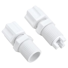 LT Easiyl 2pcs Chlorinator Check Valve Compression Nut Inlet Fitting Kit Compatible with Hayward Feeder 1/4 inch CL220 CL??X220EA CL220BR White