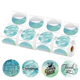 2 x 2 Round Thermal Labels, 2 inch Round Thermal Sticker for Business and Home, for Label Printer, for M110/M220/M221 Label Maker，560 Labels/4 Roll for Printer