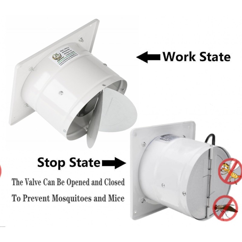 Aydomer 8 inch Exhaust Fan Wall Mounted Garage Ventilation Fan,500CFM