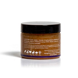 Lavendel Körperpeeling mit Bienenwachs, Propolis & Honig | "Hi, I'm Relaxed!" | 2-in-1 Body Scrub: Reinigung + Body Lotion | Handgemacht in Baden-Württemberg | PureBee (Lavendel, 100g Tiegel)