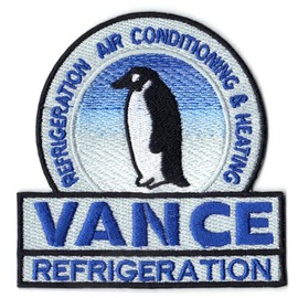 Vance Refrigeration Penguin Logo Patch Uniform Sign Embroidered Iron On