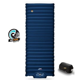 ZOOOBELIVES Extra Thickness | Wide Plus Sleeping Pad with Built-in Pump, Inflatable Camping Mattress of Ultimate Comfort for Car Camping, Tent, and Backpacking, Lightweight & Compact – Airlive2000P