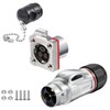 CNLINKO BD-24 3-Pin Industrial Waterproof Plug, IP68 Bullet Plug, Carbide