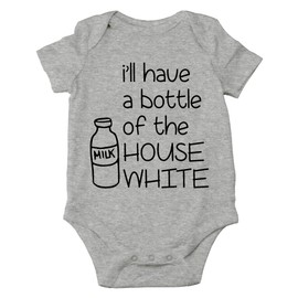 AW Fashions I Will Have A Bottle Of The House White Baby Bodysuit Cute Newborn Boys Outfit Funny Infant (Newborn, Sports Grey)