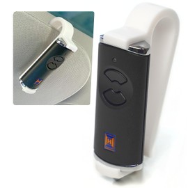 Sun Visor Mount Suitable for Hörmann Handheld Transmitter HSE4 868 BS, Mount/Clip for Sun Visor (Colour: White)
