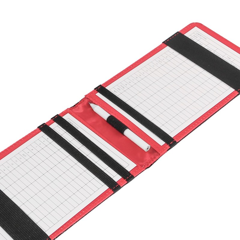 Laroal Golf Scorecard PU Leather Crocodile Pattern Golf Scorebook with
