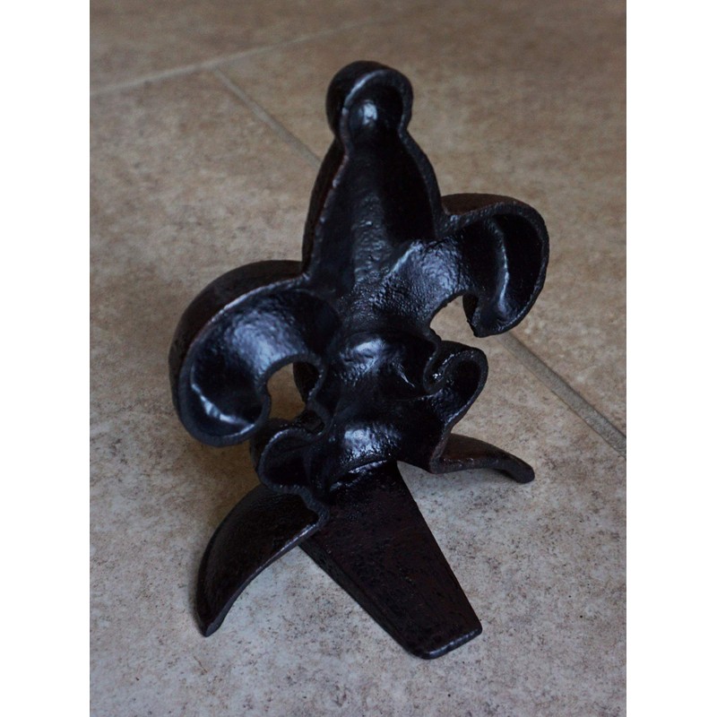 Lulu Decor, Cast Iron Fleur De Lis Door Stop, 2