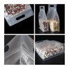 26Pack Frosted Translucency Plastic Flat Bottom Storage Bags with Carry