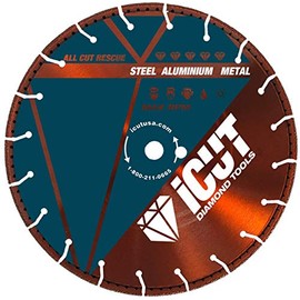 Rescue Demolition Diamond Blade for PVC Iron Ductile Steel Rebar - Vacuum Brazed (12")