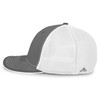 Pacific Headwear Trucker Pacflex Cap, Graphite/White/Graphite, Large