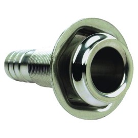 Seachoice 18621 Mega-Flow Dripless Thru Hull Fitting – 316 Stainless Steel – Fits 1-1/8 Inch Hose – 1-1/2 Inch Max. Hull