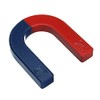 EsportsMJJ U Shaped Horseshoe Magnet Red Blue Painted Pole Physics