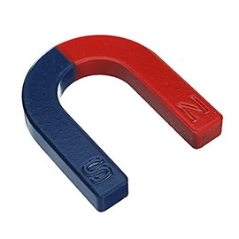EsportsMJJ U Shaped Horseshoe Magnet Red Blue Painted Pole Physics Experiment Gauge 60 mm