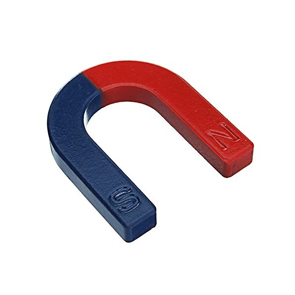 EsportsMJJ U Shaped Horseshoe Magnet Red Blue Painted Pole Physics
