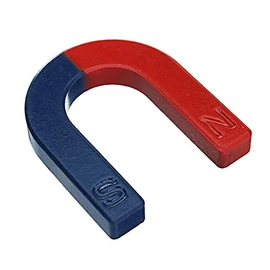 EsportsMJJ U Shaped Horseshoe Magnet Red Blue Painted Pole Physics Experiment Gauge 60 mm