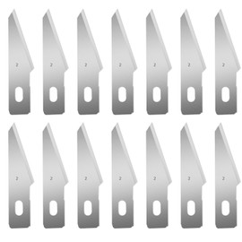 Qimoo 120 Pcs Exacto Knife Blades, 2 High Carbon Steel Hobby Knife Blade Refills Hobby Knife Replacement Blades for Craft, Scrapbooking, Stencil