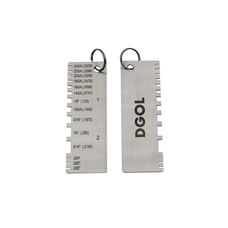 DGOL Stainless Steel Mini Portable Metal Sheet Thickness Gauge Material