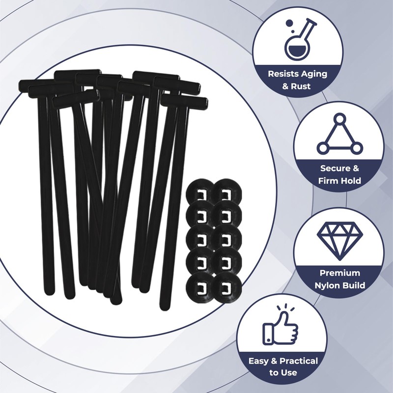 100Pcs Cable Tie Buckle, Nylon Universal Cable Tie Buckle for