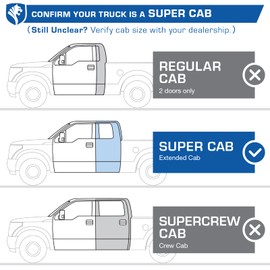 Tyger Auto TG-RS2F40088 Riser 4inch Black Side Step Nerf Bars Compatible with 09-14 Ford F150 SuperCab