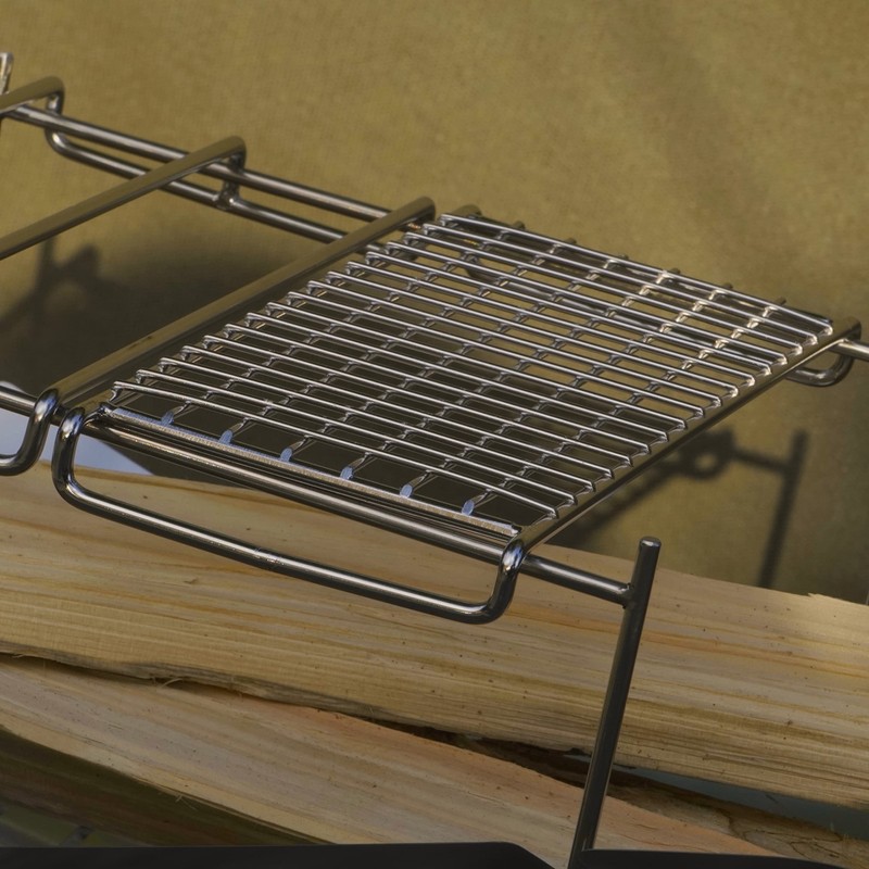 CAMPING MOON MTG-FG A4 Size Lightweight Bonfire Grill, Stainless Steel,