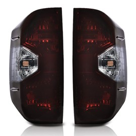 G-PLUS Tail Lights Assembly Fit For Toyota Tundra 2014 2015 2016 2017 2018 2019 2020 2021 Rear Lamps Driver and Passenger Side Smoked Lens Chrome Housing 815500C100