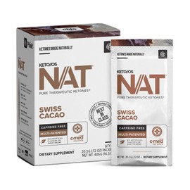 PRÜVIT Keto//OS NAT® Swiss Cacao Keto Supplements – Caffeine Free - Exogenous Ketones - BHB Salts Ketogenic Supplement for Workout Energy Boost for Men and Women (20 Count)