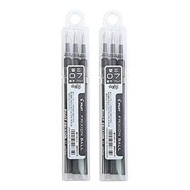 Pilot FriXion Ball Refills, Fine Point, 0.7mm, Black, LFBKRF30F3B x 2, Pack of 2