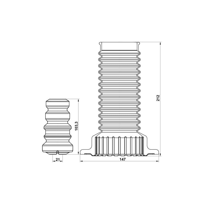 FEBEST Dust Cover Kit Shock Absorber TSHB-ACA33F-KIT Front Xantia (X2)