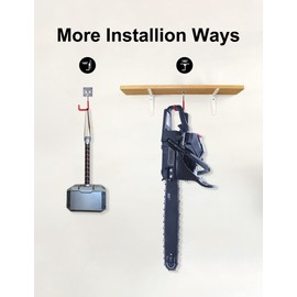 HAISHINE Wall Hook, Garage Storage Hook, Heavy Duty Garage Hook, Non-Slip Garage Hook for Organisation, Metal Hooks for Ladder, Chair