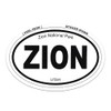 Zion National Park Oval car Bumper Sticker 5" x 3"