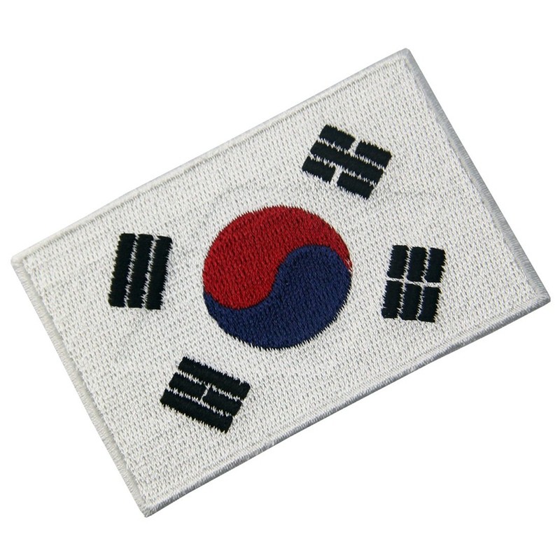 Korea Flag Coat of Arms Korean Applique Embroidered Iron-On /