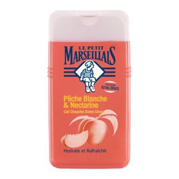 Le Petit Marseillais 1 Bottle of Body Wash Your Choice, French Shower Cream 6 Varieties 250ml (8.4oz) (Pêche Blanche et Nectarine (White peach and Nectarine))