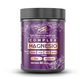 BPN PRO Magnesio Complex 60 Caps Naturales con Citrato de Magnesio, xido de Magnesio, Gluconato de Magnesio, Extracto de Magnesio, Zinc y Vitamina D3 
