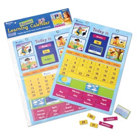 Learning Resources Magnetic Learning Calendar, 51 Magnetic Pieces & Calendar, Measures 12" x 16-1/2", Back to School Supplies,Teacher Supplies for Classroom