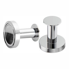 LSRVNM 2 Pack 36x40 mm Strong Magnetic Hooks, Silver Neodymium Magnetic Hook, Rare Earth Magnets for Kitchen, Dresser, Drawer, Refrigerator, Locker