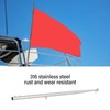 Boat Flag Pole 610mm Length Stable 316 Stainless Steel Rail