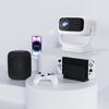 Portable WiFi Bluetooth Projector, 4K Compatible Smart Mini Projector with