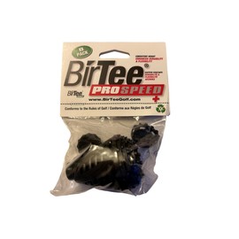 BirTee Golf Tees - PRO Speed Plus with Flexibility & Durability - 8 Pack. Indoor Golf Tees/Golf Simulator Tees/Winter Plastic Golf Tees (Black)