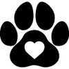 A8 'Paw Print Heart' Unmounted Rubber Stamp (RS00029646)