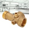 Nimomo Pipe Fitting, 5-Way Brass Pipe Fitting, G1 Thread Pipe