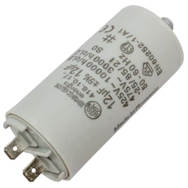 Lumonic Starting Capacitor 416.10.17 A [Including Plug 6.3 x 0.8 mm] | Motor Capacitor 12µF 400V 36 x 70 mm I Capacitor in Insulated Plastic Housing