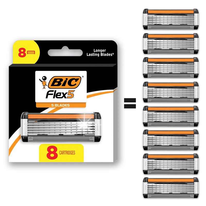 Bic flex 5 hybrid refill cartridges, 2 count