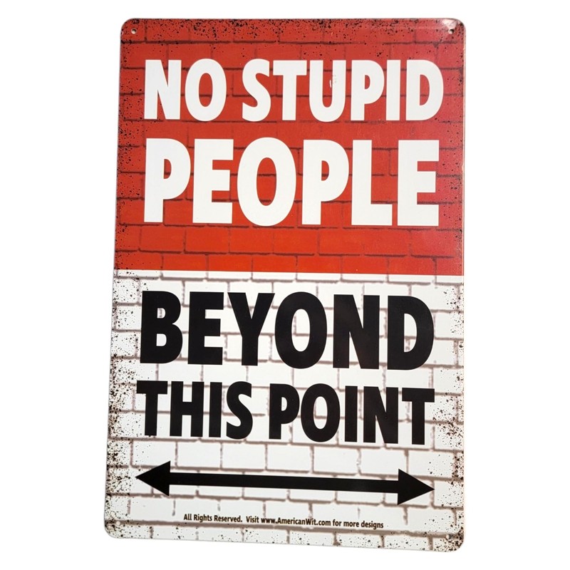 AMERICAN WIT 8" x 12" Vintage Metal Tin Sign -