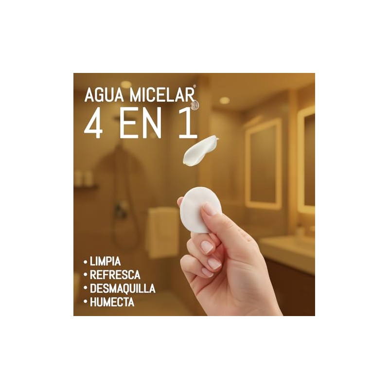 TEATRICAL Agua Micelar con Células Madre de Rosa Blanca, Elimina