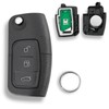 433 MHz 3 Button Remote Control Key for Ford Fiesta